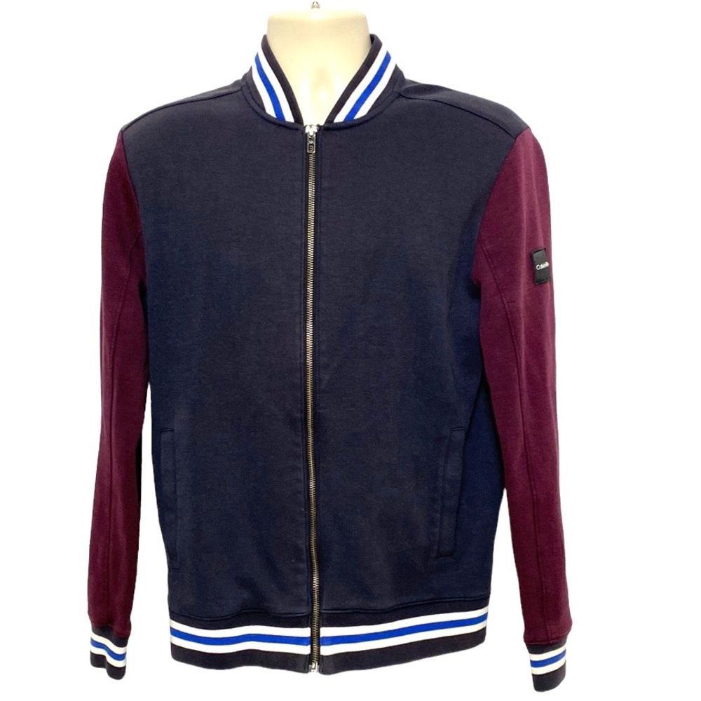 Calvin Klein Vintage Retro Letter Jacket Sweatshirt S